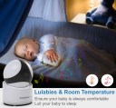 Babysense Video Monitor V65 lullaby temperature monitoring